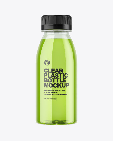 Clear Plastic Drink Bottle Mockup
