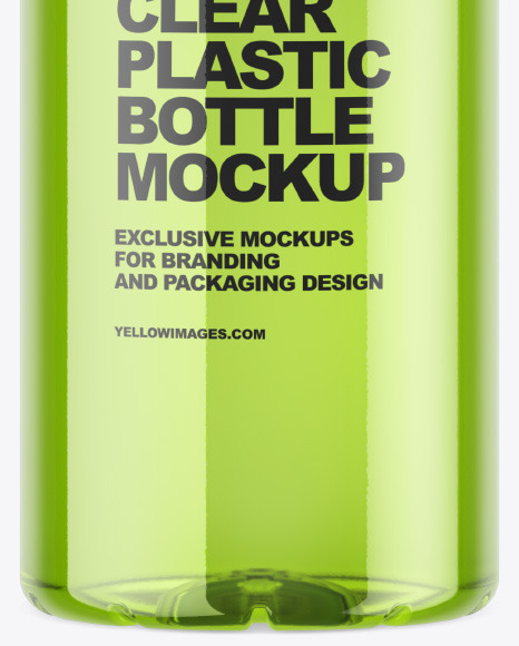 Clear Plastic Drink Bottle Mockup PSD #1