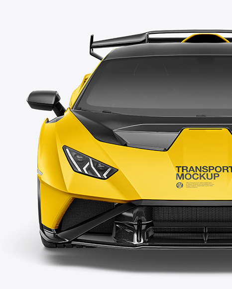 Super Car Mockup  - Front View