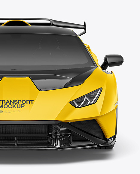 Super Car Mockup    Front View PSD #2