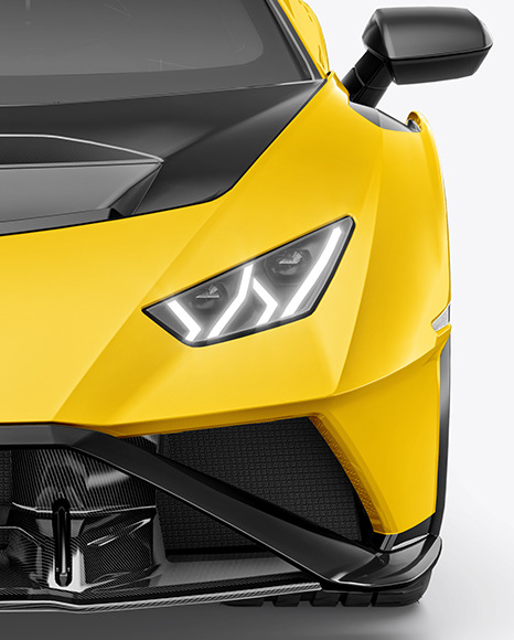 Super Car Mockup    Front View PSD #1