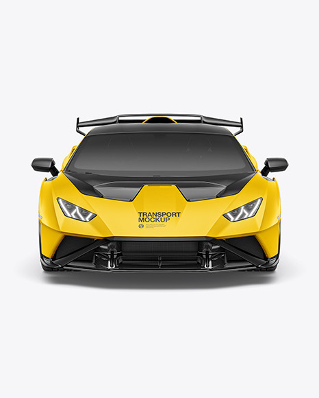 Super Car Mockup    Front View PSD #7