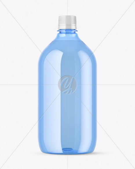 Blue Plastic Water Bottle Mockup Blue Plastic Water Bottle Mockup