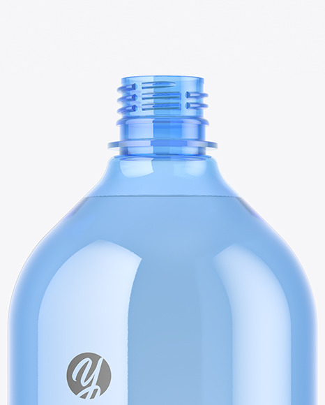 Blue Plastic Water Bottle Mockup PSD #6