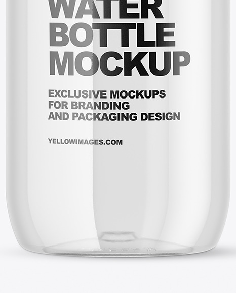 Clear Plastic Water Bottle Mockup PSD #7