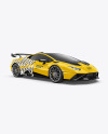 Super Car Mockup - Half Side View