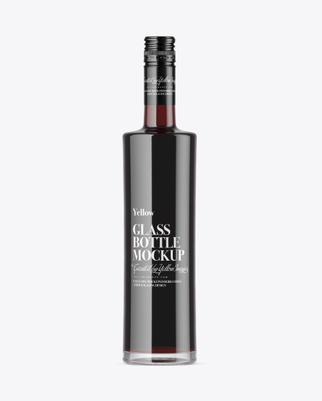 Black Rum Bottle Mockup PSD #2