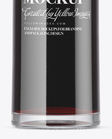 Black Rum Bottle Mockup PSD #7