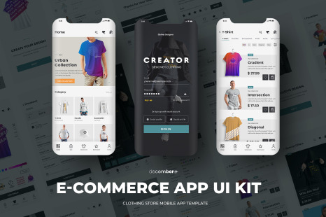 UI Kit Mobile App for an E-Commerce Clothing Store