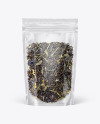 Clear Plastic Pouch w/ Green Tea Mockup