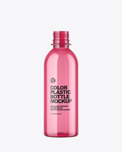 Colored Plastic Bottle Mockup PSD #2