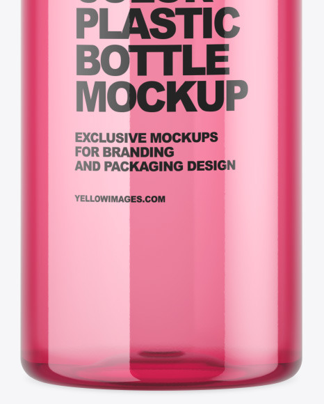 Colored Plastic Bottle Mockup PSD #7