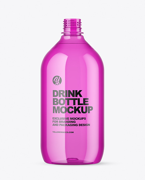 Colored Plastic Bottle Mockup PSD #2