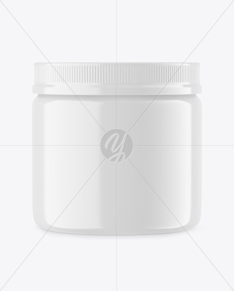 Glossy Plastic Jar Mockup PSD #1