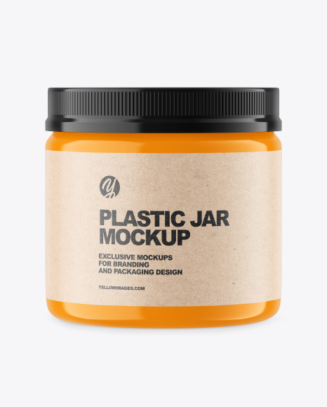 Glossy Plastic Jar Mockup PSD #3