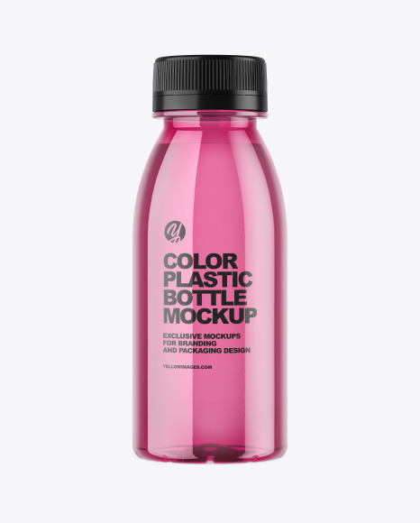 Colored Plastic Bottle Mockup