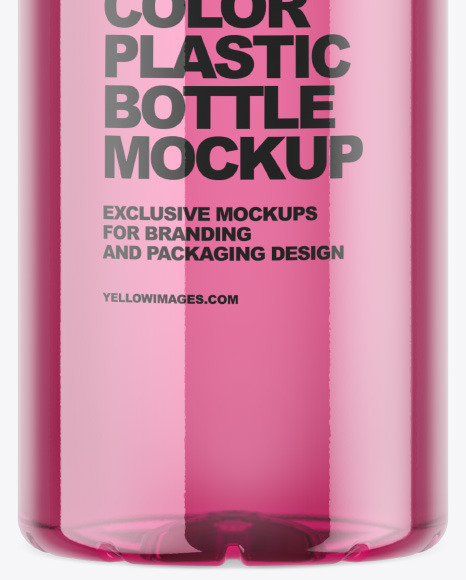 Colored Plastic Bottle Mockup PSD #1