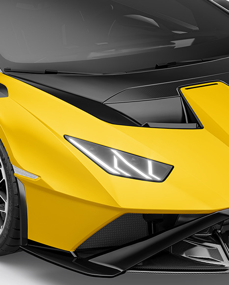 Super Car Mockup   Half Side View (High Angle Shot) PSD #6