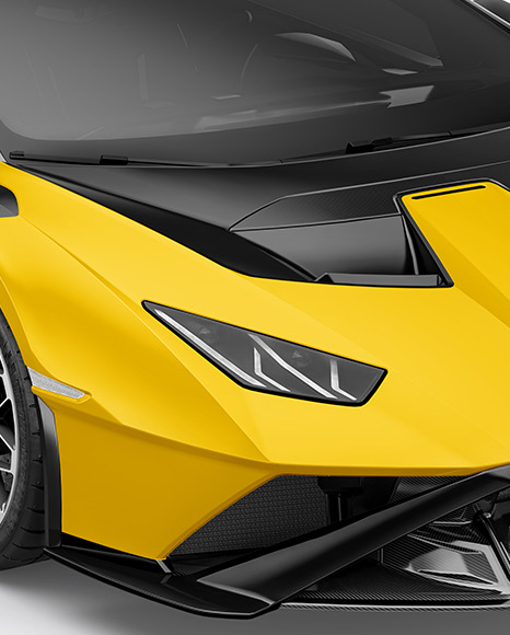 Super Car Mockup   Half Side View (High Angle Shot) PSD #7