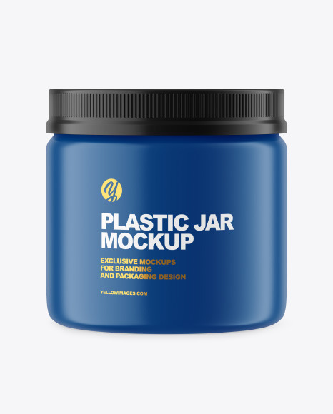 Matte Plastic Jar Mockup PSD #2