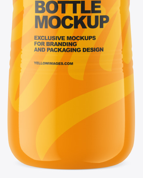250 ml Glossy Plastic Bottle Mockup PSD #1