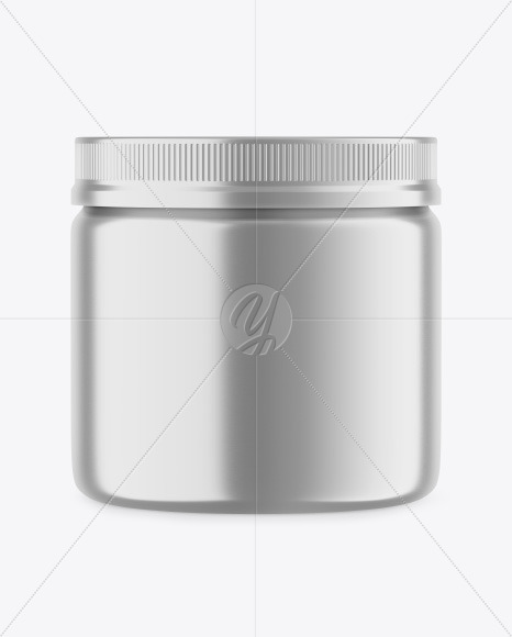 Download Metallic Protein Jar Mockup High Angle Shot In Jar Mockups On Yellow Images Object Mockups