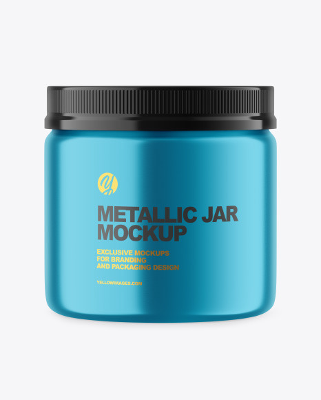 Metallic Jar Mockup PSD #2