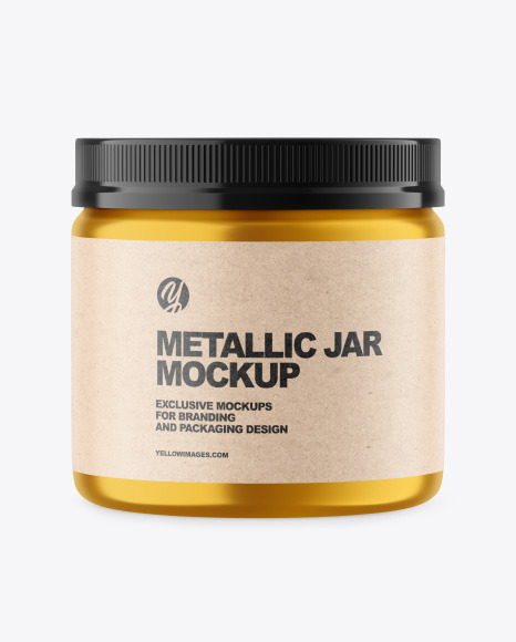 Metallic Jar Mockup PSD #2