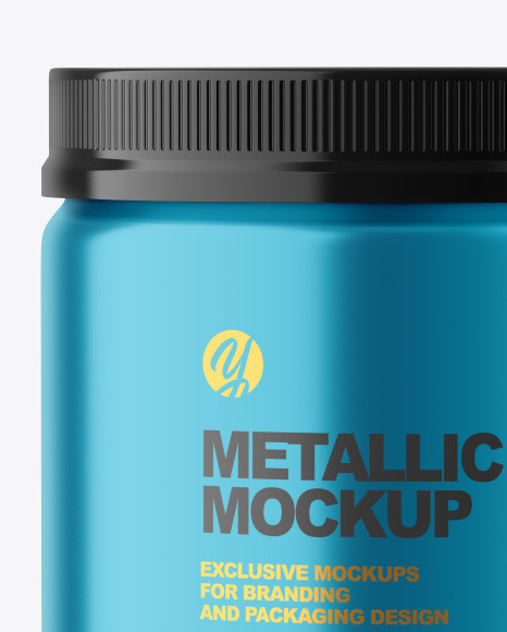 Metallic Jar Mockup PSD #1