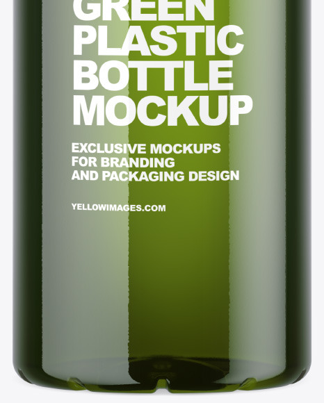 Green Plastic Bottle Mockup PSD #1