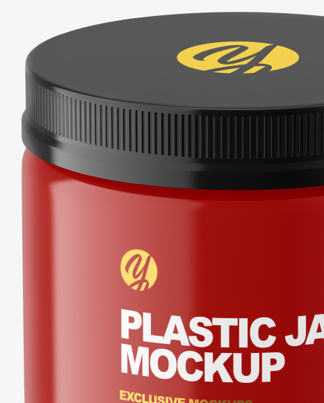 Glossy Plastic Jar Mockup PSD #4