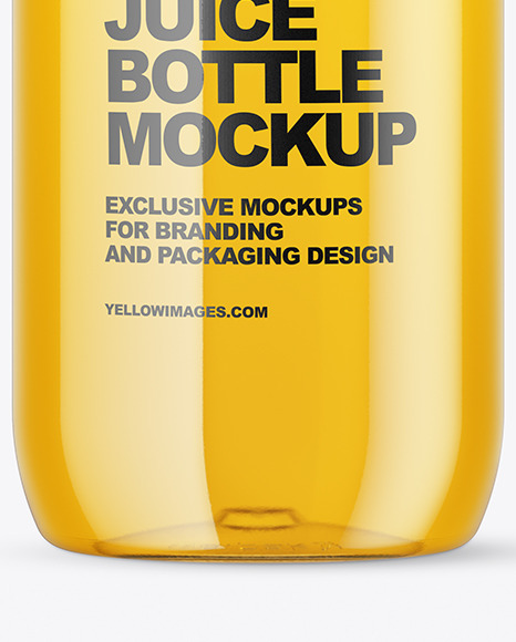 Clear Plastic Apple Juice Bottle Mockup PSD #7