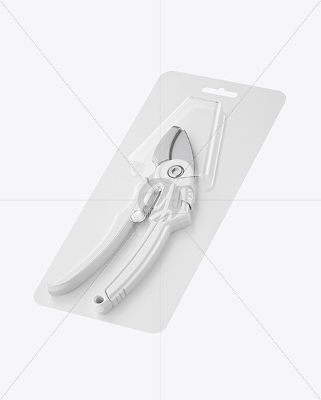 Pruning Shears Mockup - Half Side View