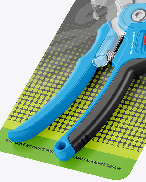 Pruning Shears Mockup - Half Side View