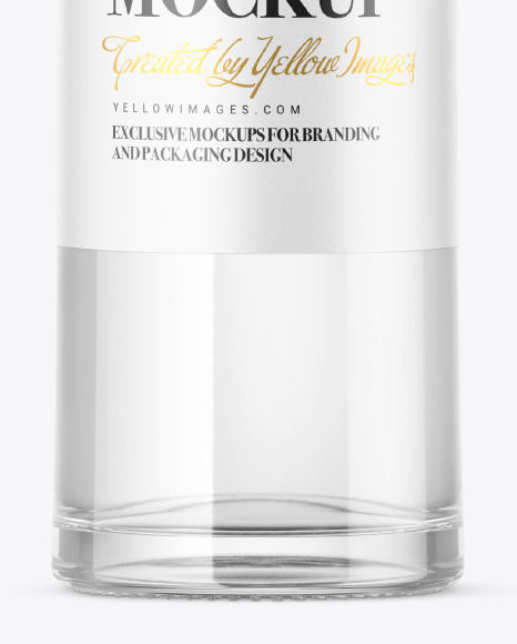 Clear Glass Vodka Bottle Mockup PSD #6