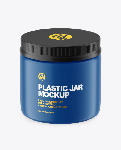 Matte Plastic Jar Mockup