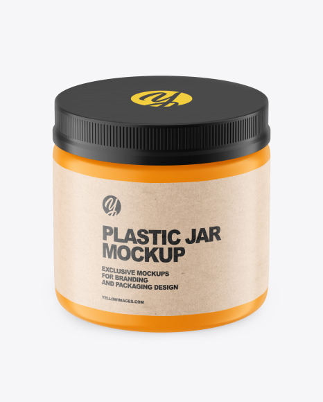 Matte Plastic Jar Mockup PSD #2