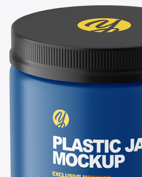 Matte Plastic Jar Mockup PSD #1