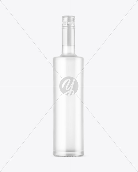 Frosted Glass Vodka Bottle Mockup In Bottle Mockups On Yellow Images Object Mockups