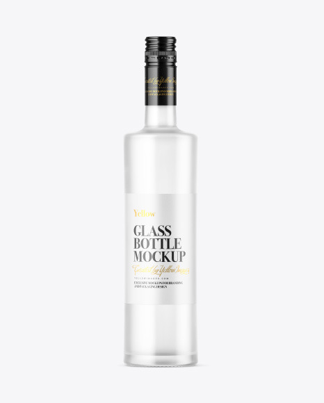 Frosted Glass Vodka Bottle Mockup