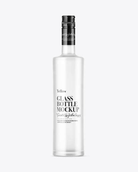 Frosted Glass Vodka Bottle Mockup PSD #2