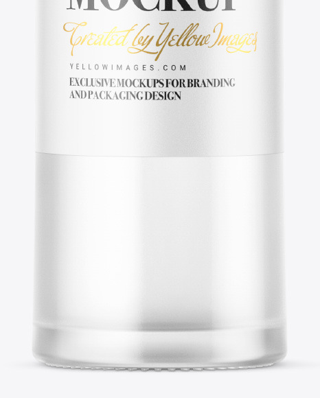 Frosted Glass Vodka Bottle Mockup PSD #6