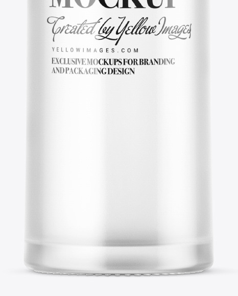 Frosted Glass Vodka Bottle Mockup PSD #7