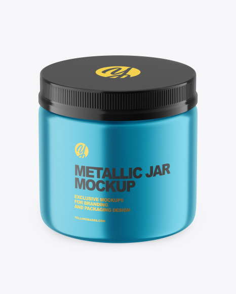 Metallic Jar Mockup PSD #2