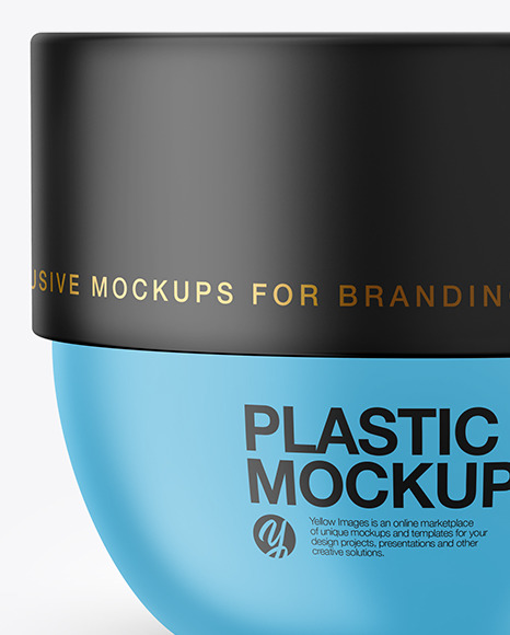 Matte Plastic Jar Mockup PSD #2
