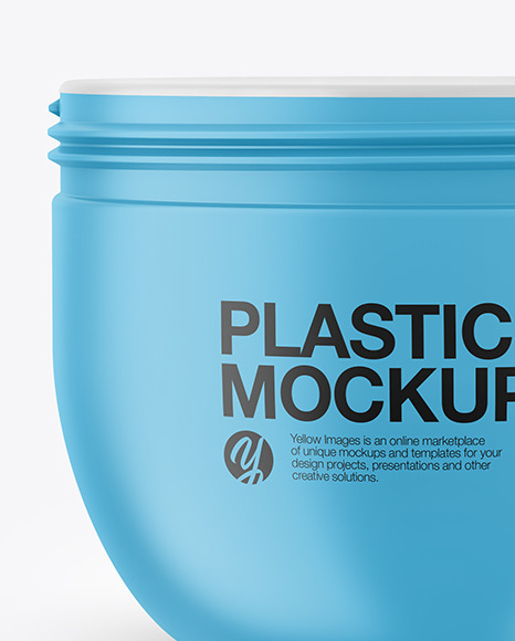 Matte Plastic Jar Mockup PSD #1