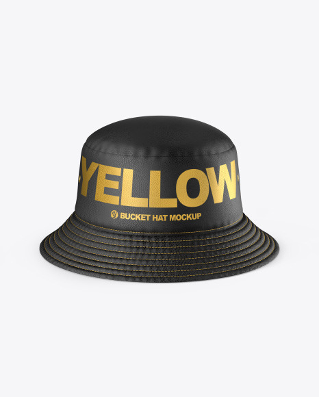 Download Leather Bucket Hat Mockup In Apparel Mockups On Yellow Images Object Mockups