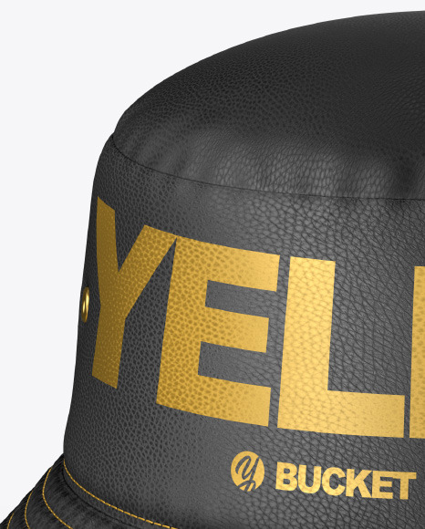 Download Leather Bucket Hat Mockup In Apparel Mockups On Yellow Images Object Mockups