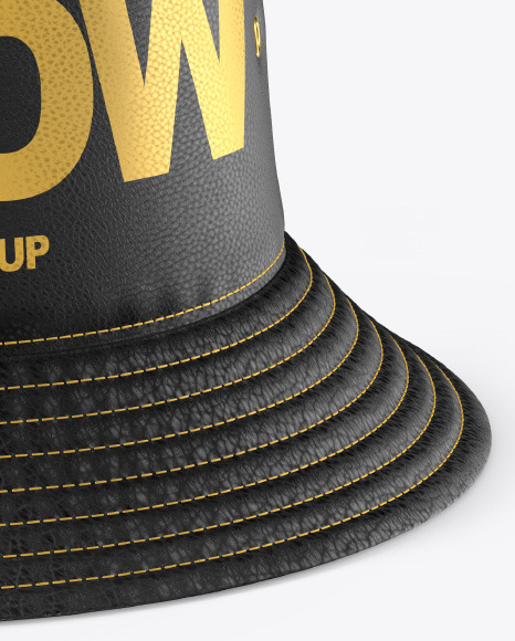 Leather Bucket Hat Mockup In Apparel Mockups On Yellow Images Object Mockups