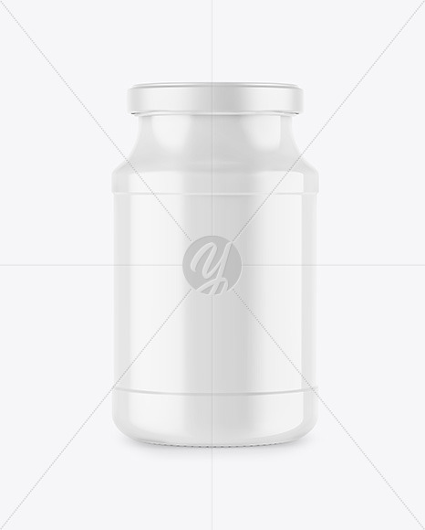 Glossy Plastic Sauce Jar Mockup Glossy Plastic Sauce Jar Mockup